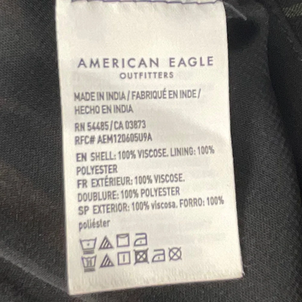American Eagle Black Paper Bag Tied Striped Mini Skirt Size Small